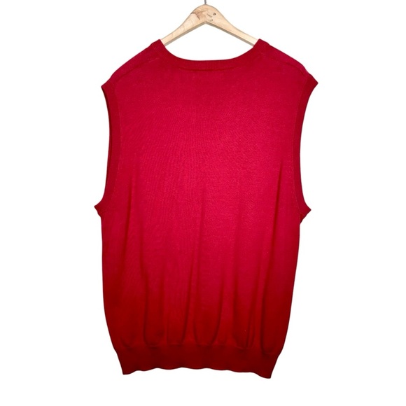 OSCAR DE LA RENTA Vintage Argyle Knit Sweater Vest - Picture 2 of 6